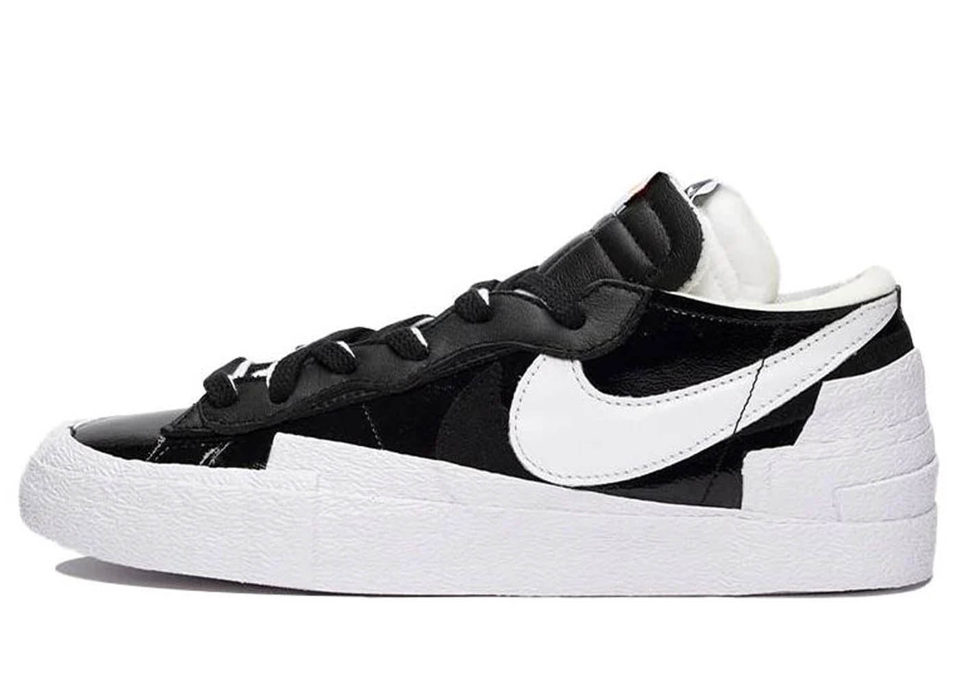 Nike Blazer Low Sacai Black Patent Leather | DROPJUST.COM