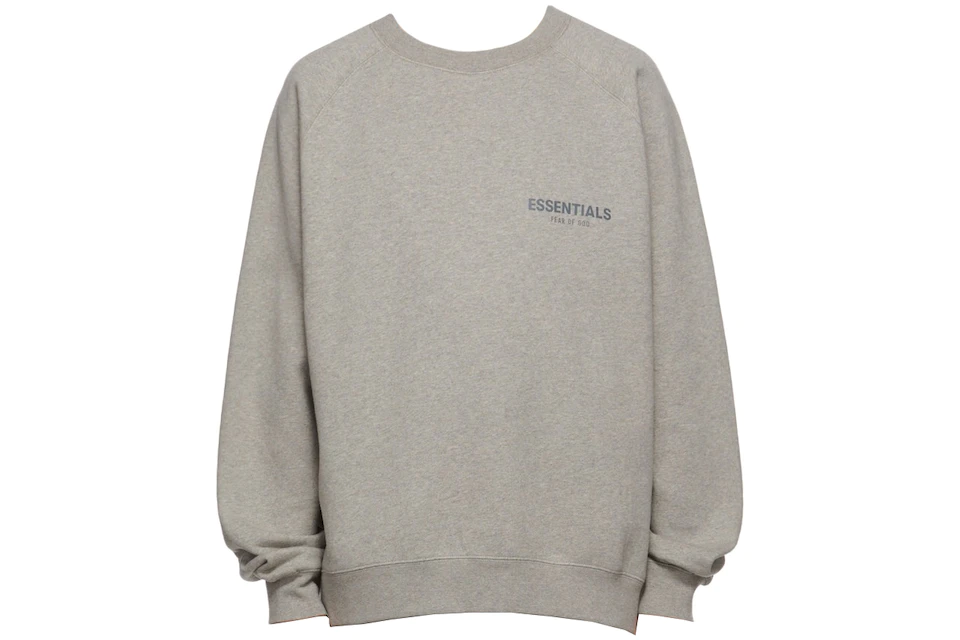 Fear of God Essentials Core Collection Crewneck Dark Heather Oatmeal ...