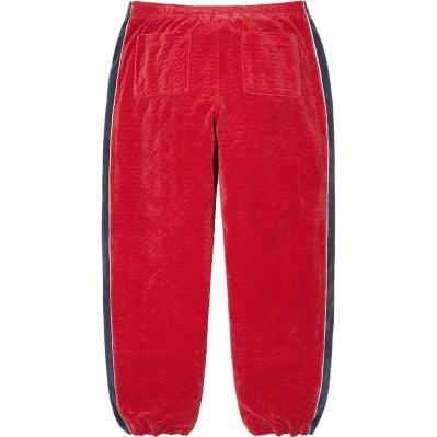 Supreme Nike Velour Track Pant Red DROPJUST.COM