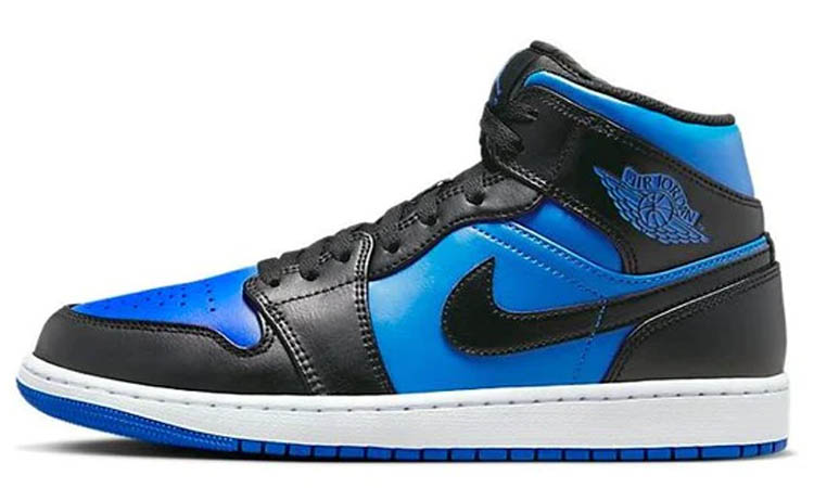 Air Jordan 1 Mid Black Royal Metallic DROPJUST.COM